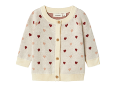 Lil Atelier turtledove heart strik cardigan